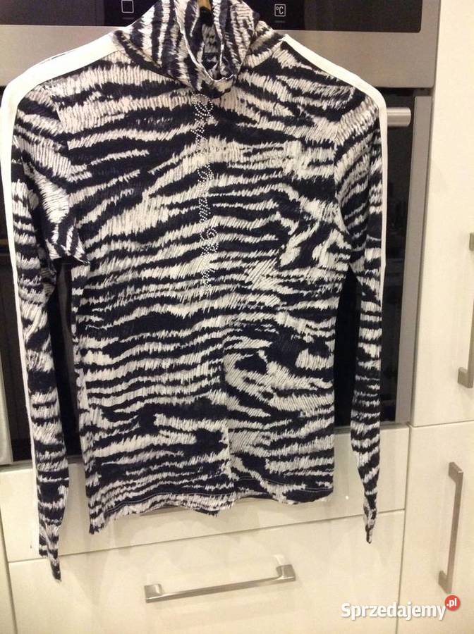 Golf Dzianinowy Damski SIMPLE M Zebra j Nowy Nowa Sól sprzedam