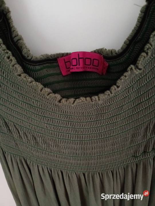 Stylowa Sukienka Boho Khaki maxi długa rozmiar Włocławek