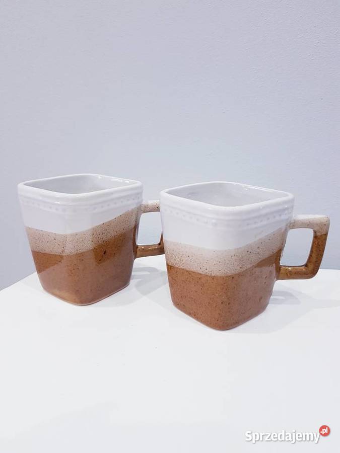 Porcelanowe filiżanki alla latte brązowy Zastawa stołowa Dąbrowa Górnicza