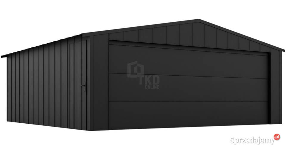 Garaż blaszany 6x5m brama segmentowa drzwi Słupsk