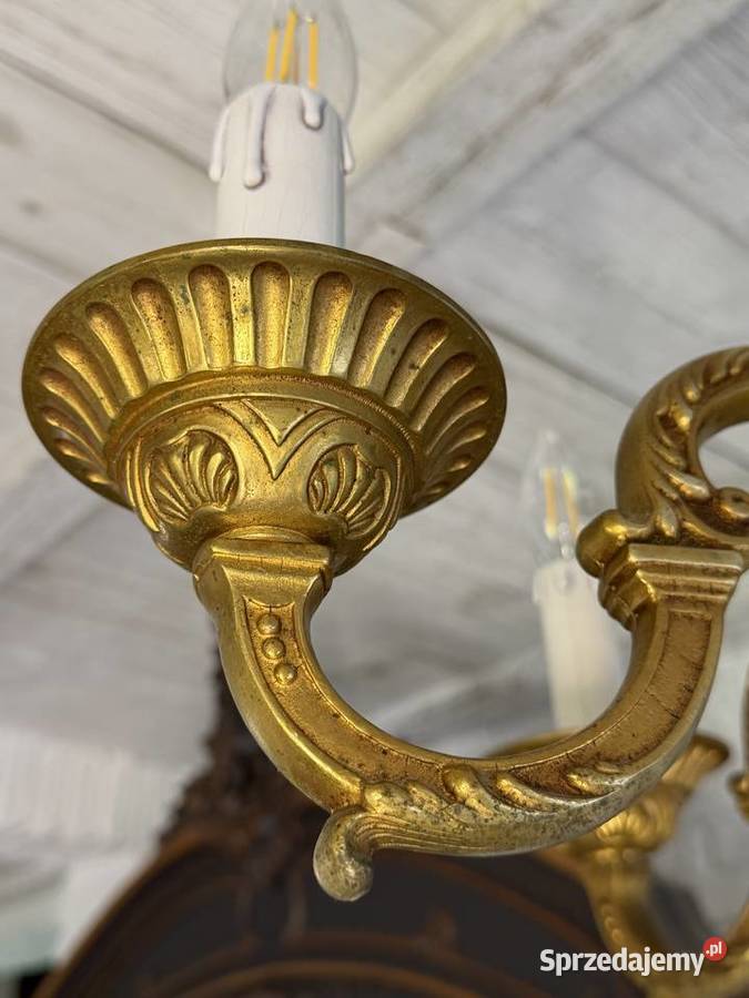Włoski Żyrandol z brązu 53 GHIDINI BRONZE lata Warszawa
