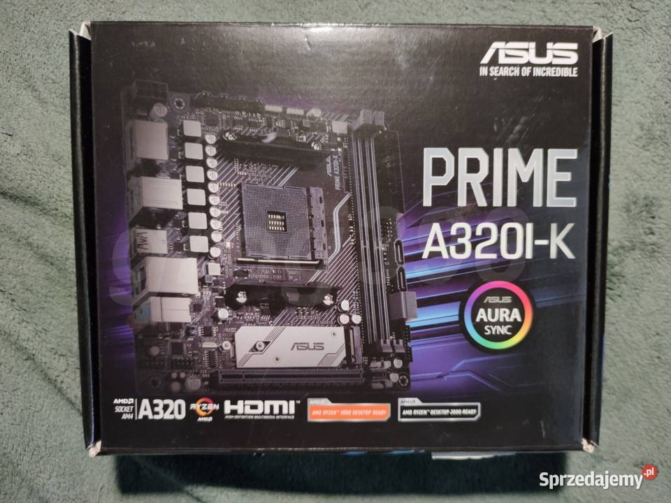ASUS Prime A320 IK AM4 mITX nowa komplet Płyty główne Białystok