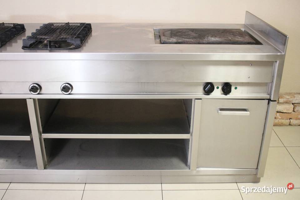 Wyspa centralna z kuchnią płyta grillowa 245 Góra