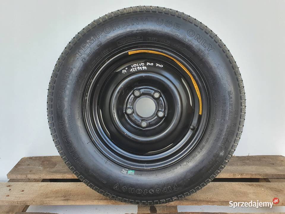 Volvo 240 940 740 KOŁO ZAPASOWE Zapas 17580 R14 stalowe