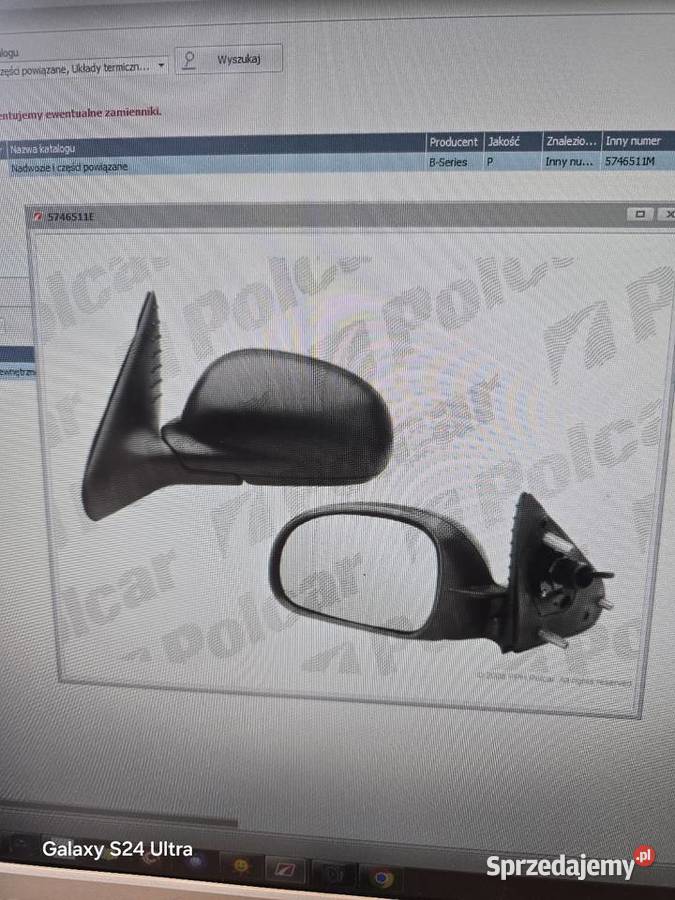 Lusterko zewnetrzne Lewe Peugeot 406 9599r pomorskie