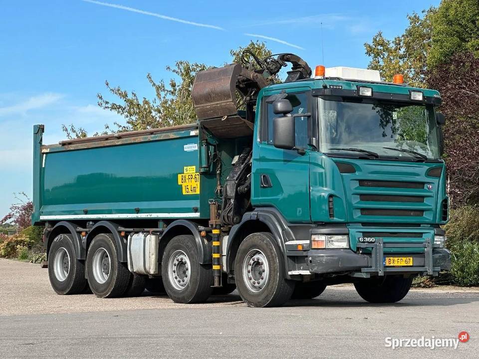 Wywrotka 8x4 z dzeigiem bordmatic Scania 420KM Warszawa