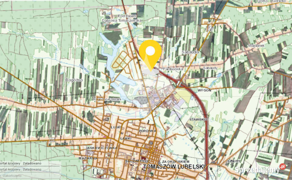 Działka komercyjna krajowej 17 i S17 Dąbrowa Tomaszowska
