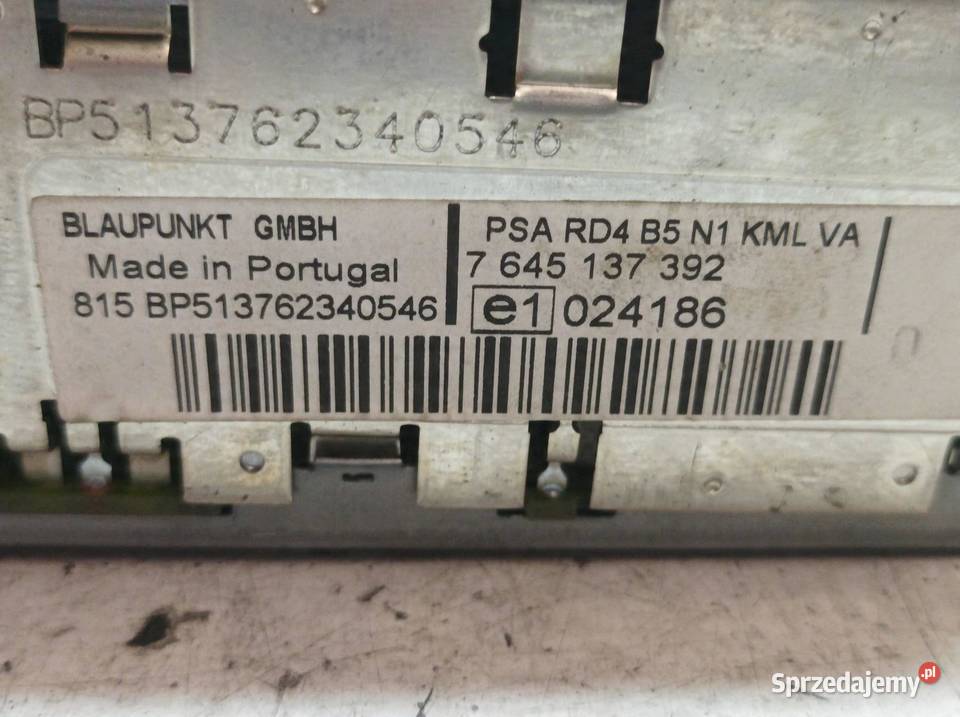 RADIO 9659138977 Peugeot 207 I 20062012 osobowe