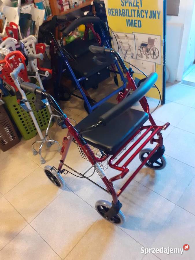 Chodzik 4 kołowy z funkcja wózka inwalidzkiego
