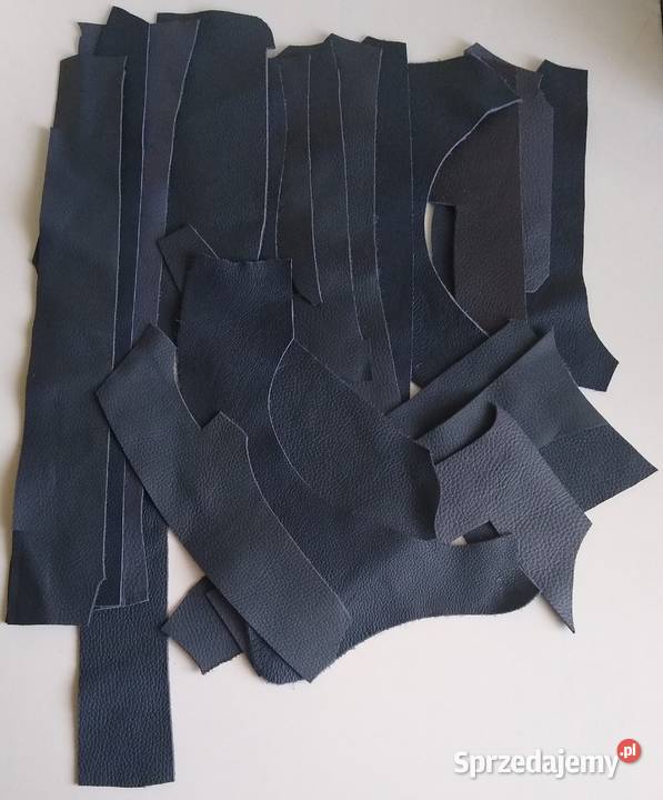 Skóra 595 g Licowa Włoska Niebieski Granat duże Gdańsk