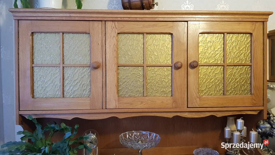 Dębowa witryna kredens 2 Łódź