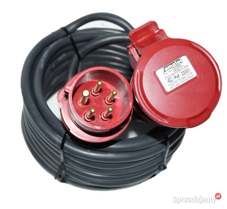 PRZEDŁUŻACZ SIŁOWY Gumowy budowlany 16A 5x25 OWY Skawina