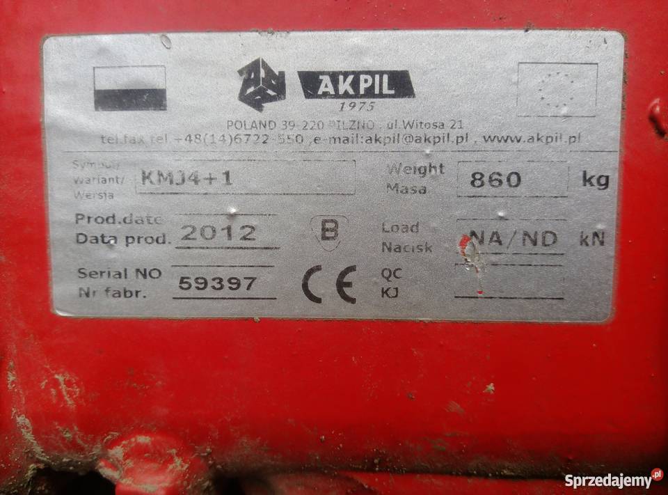 Pług Pługi Akpil KMJ 41 nieuszkodzony Rolnictwo Żelechów
