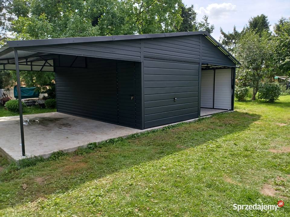 Garaż Blaszany Grafit zadaszenieMagazynGaraże Biała Podlaska