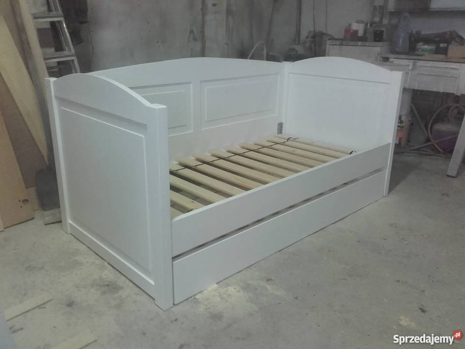 Łóżko drewniane 80x180 biale z szufladą