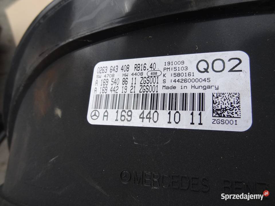 LICZNIK MERCEDES W245 A1694401011 A1695408611