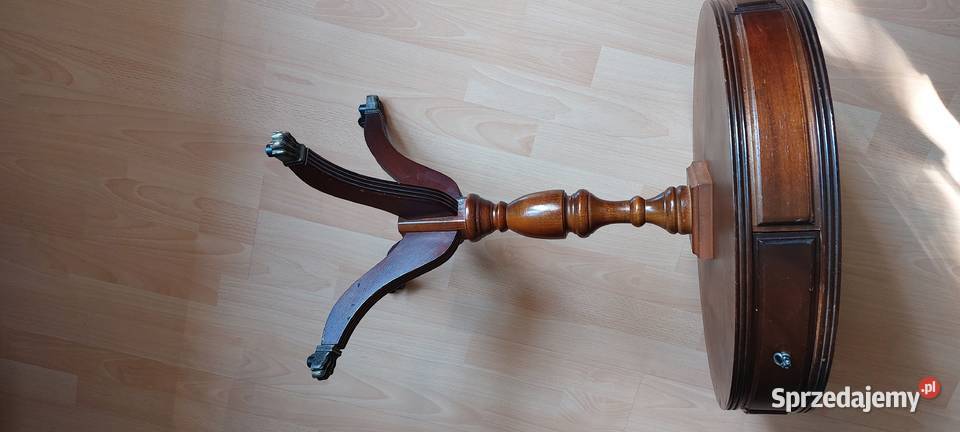 stolik antyczny drum table polowa xx wieku Góra Kalwaria