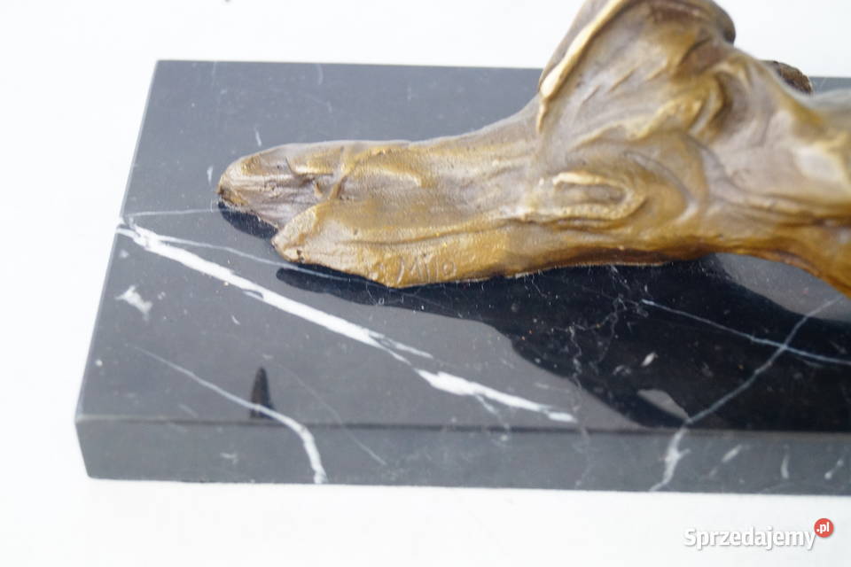 Figura z brązu czapla żuraw rzeźba prezent wielkopolskie Gizałki