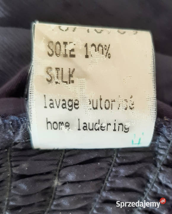 Jedwabna francuska sukienka mała czarna Queenie Bez wzoru Warszawa