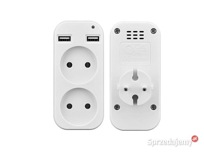 Wtyczka Gniazdo Rozdzielacz 2x 250V 2x USB 21A Elektronika