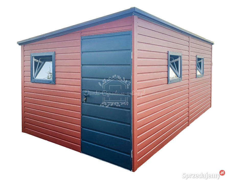 Schowek Domek Ogrodowy 25x4m 3x Okno Brąz
