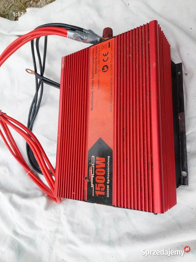 Przetwornica 12V na 230V 1500 W 3000W Sport i Wypoczynek wielkopolskie Łowyń