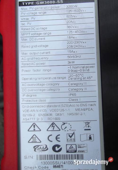 Falownik Inwerter jednofazowy 3KW Miastko
