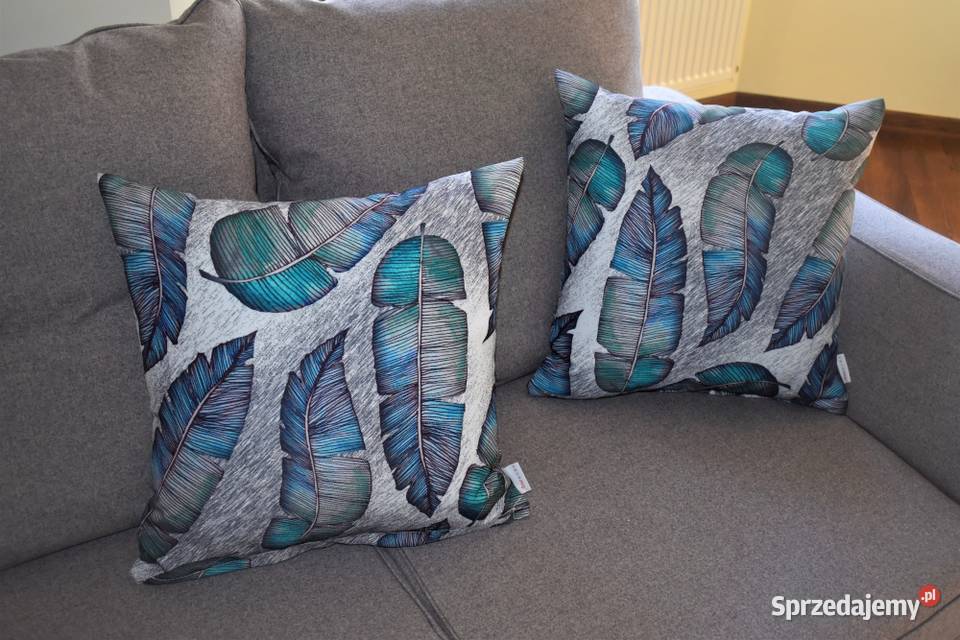 Poszewka Dekoracyjna 45 x 45 szara pióra inny kolor podlaskie Stare Kupiski
