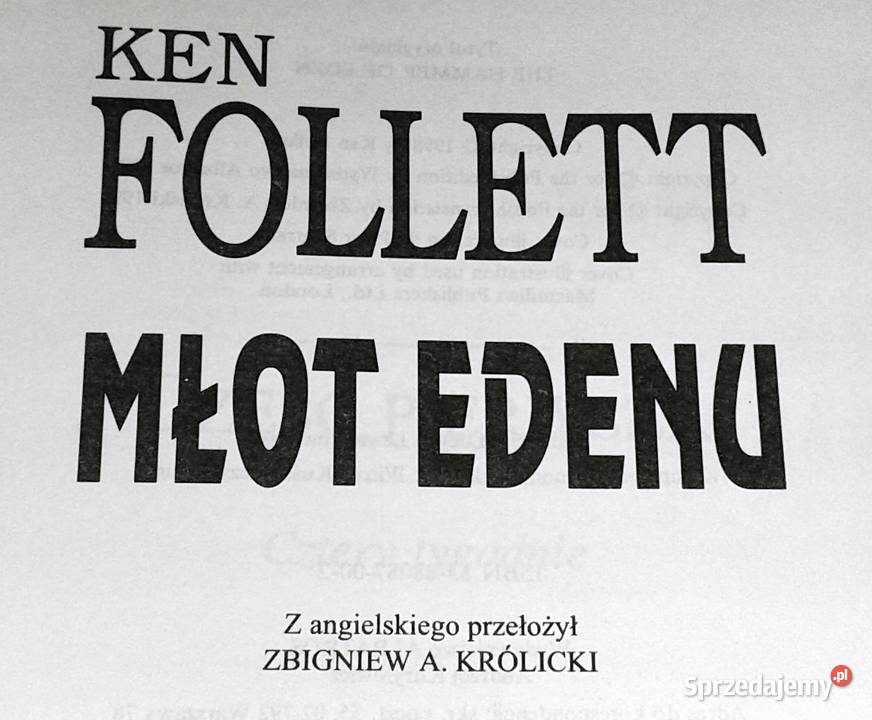 Młot Edenu Ken Follett Kultura i Rozrywka Chełm