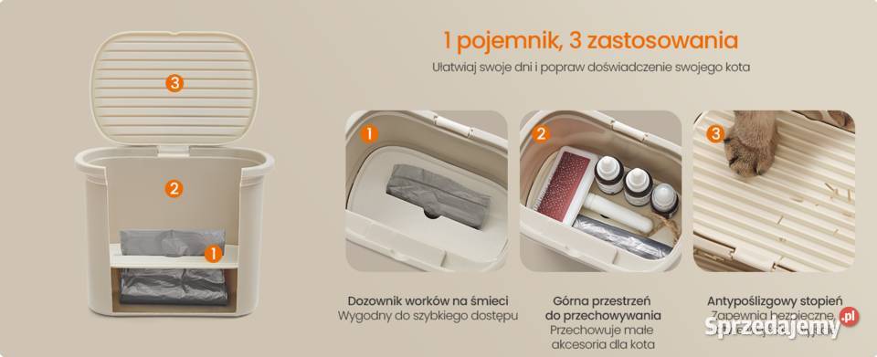 Kuweta dużych kotówbeżowa Ruda Śląska sprzedam