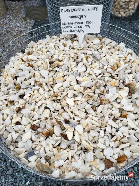 Grys Crystal white 8 Kamienie ogrodowe Magnuszew