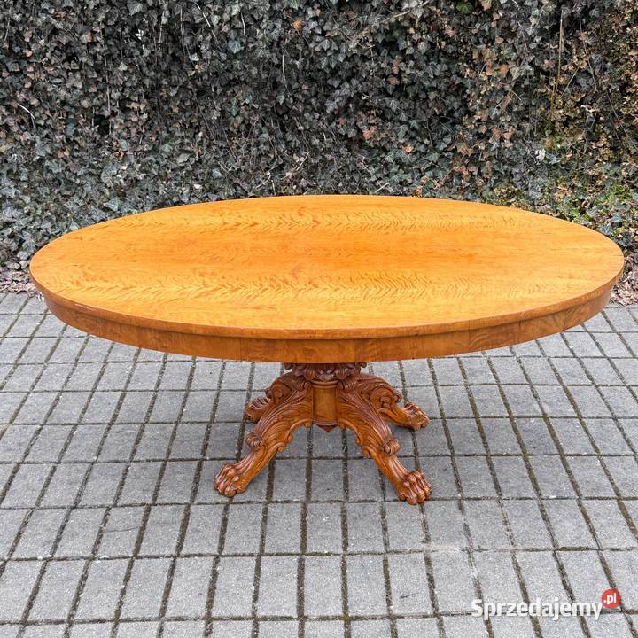 ARTexpert Stół stolik kawowy owalny Ludwik duży Dobrzany