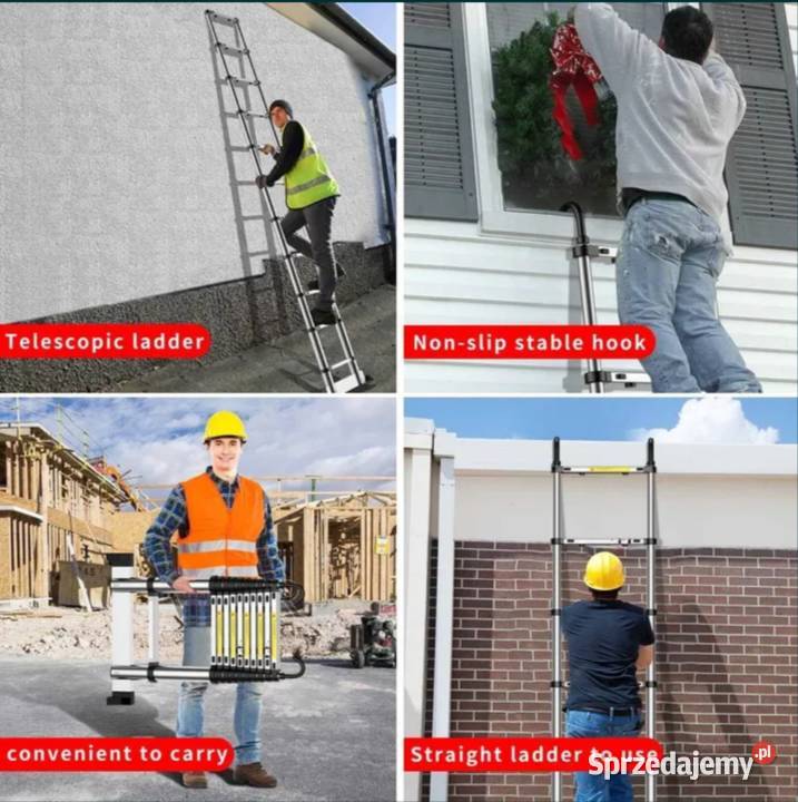 Nowa Aluminiowa Drabina Teleskopowa drabinka Poraj