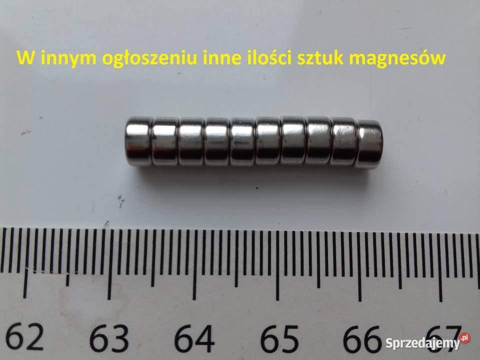 Magnes neodymowy okrągły mocny 6mm x 3mm Jedna Bydgoszcz