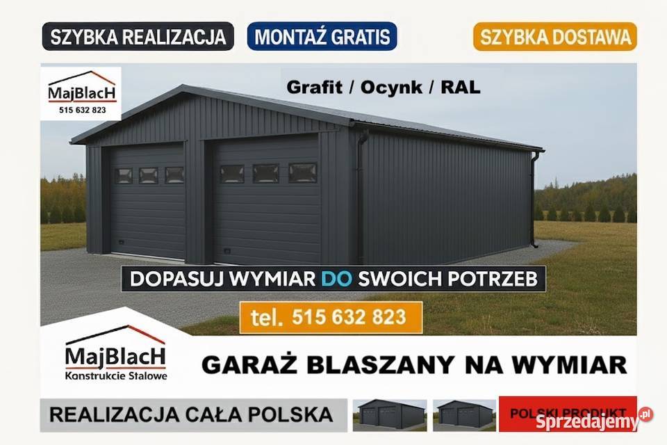 Garaż Blaszany BlaszakKonstrukcja samodzielny Ząbkowice Śląskie