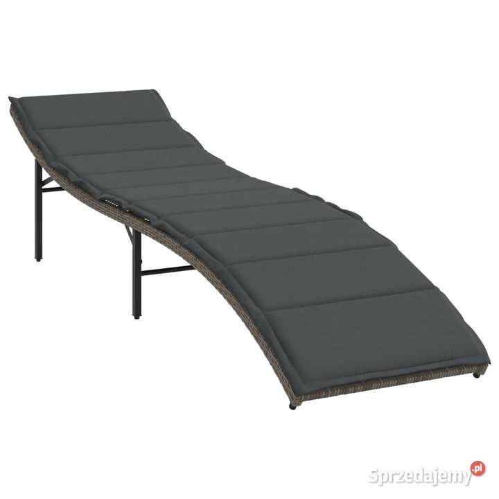vidaXL Leżak z poduszką szarySKU368247 Warszawa