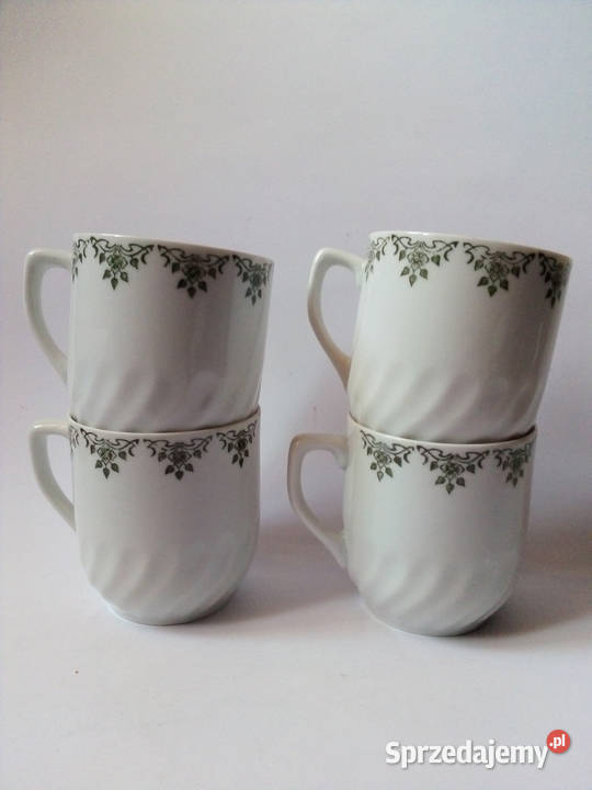 4 kubki porcelana Ćmielów vintage PRL Częstochowa sprzedam