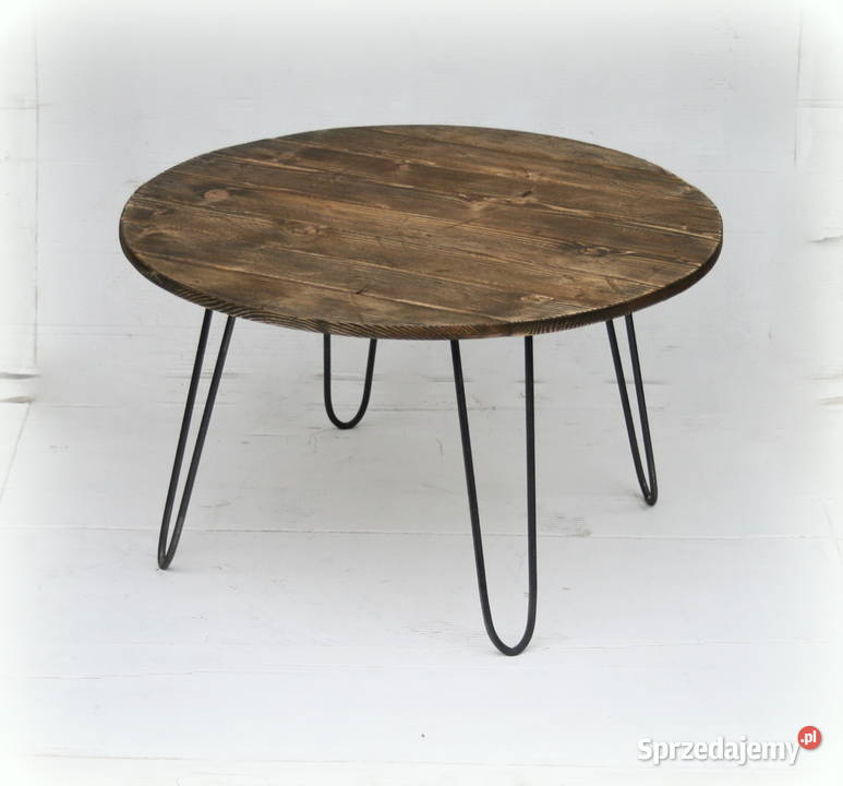 Stolik kawowy koło okrągły loft industrialny Mielec
