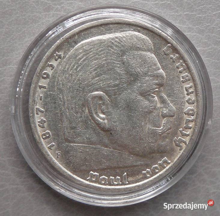 5 Reichsmark 1935 Hindenburg F Niemcy sprzedam