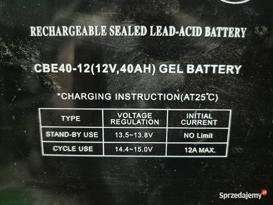 Akumulator żelowy 12v 40ah Giżyn