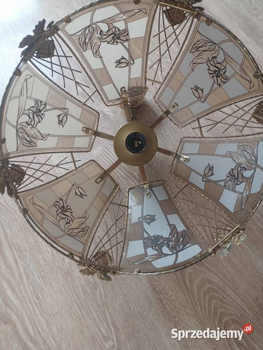Lampa sufitowa szkło witraż Wadowice