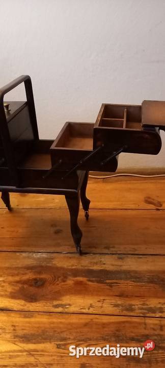 Drewniany rozkładany niciakprzybornik krawiecki Skierniewice