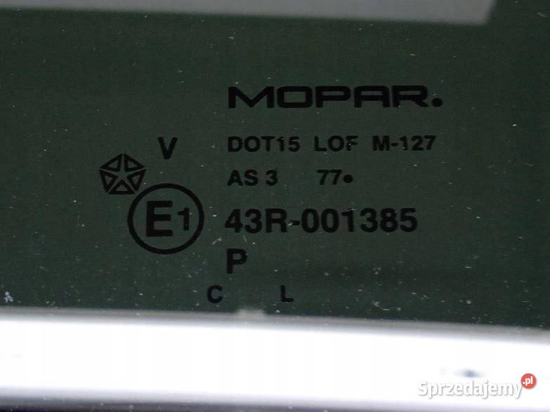 SZYBA KAROSERYJNA LEWY TYŁ UCHYLNA 08 R Chrysler