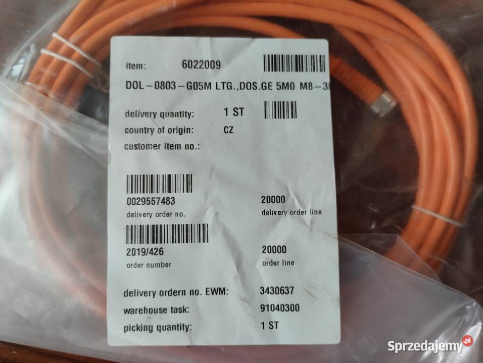 Przewód SICK DOL0803G05M 6022009 Pozostałe Zabrze