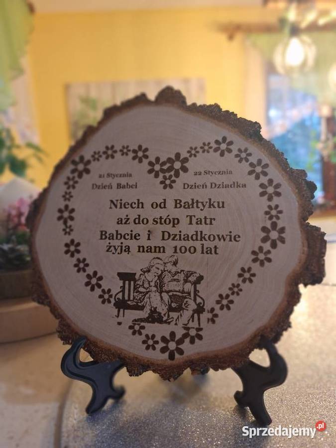 Pamiątka na drewnie Babci i Dziadka podkarpackie Strzyżów