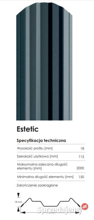 Sztacheta metalowa Estetic 115