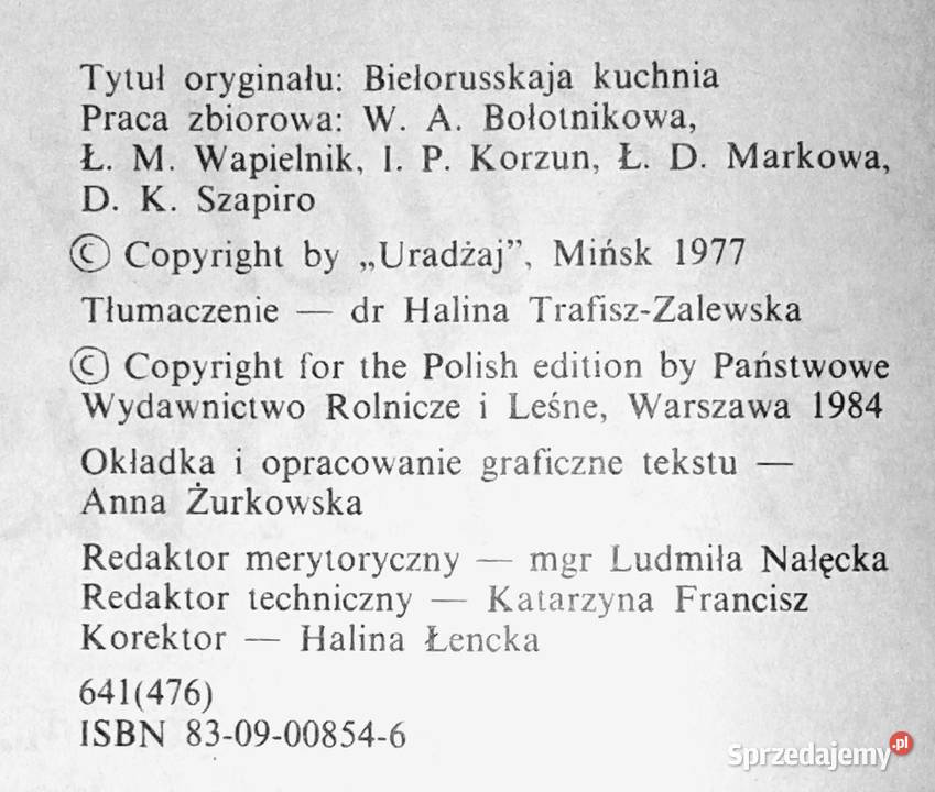 Kuchnia białoruska Walentina Bołotnikowa Iwan miękka Chełm
