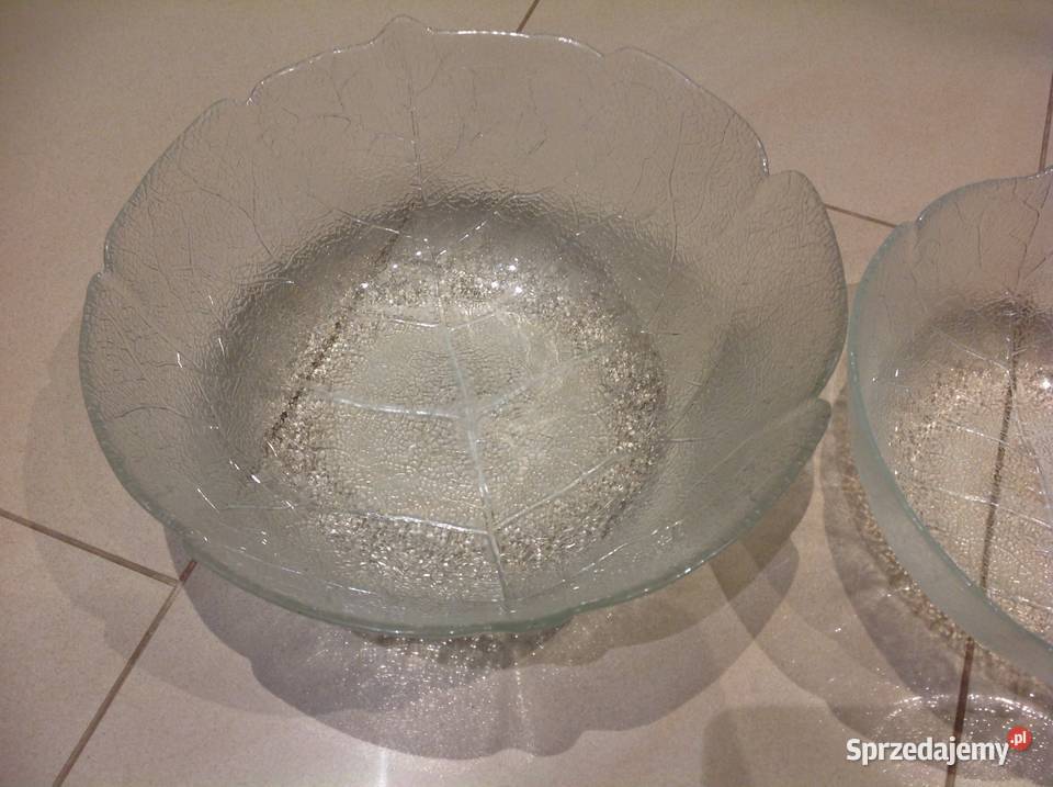 Misa Patera Szklana Liść 2 Vintage lubuskie Nowa Sól