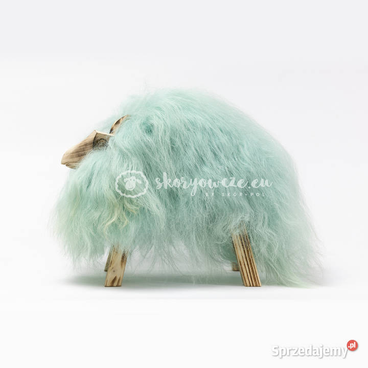 Krzesło baranek dekoracyjny miętowy