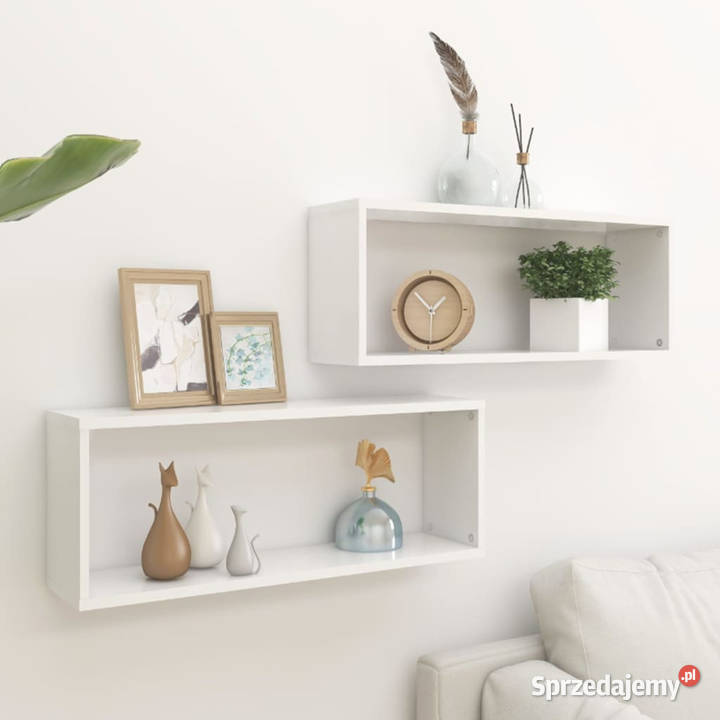 Półki ścienne kostki 2 białe 60x15x23 WM807133 mazowieckie Warszawa